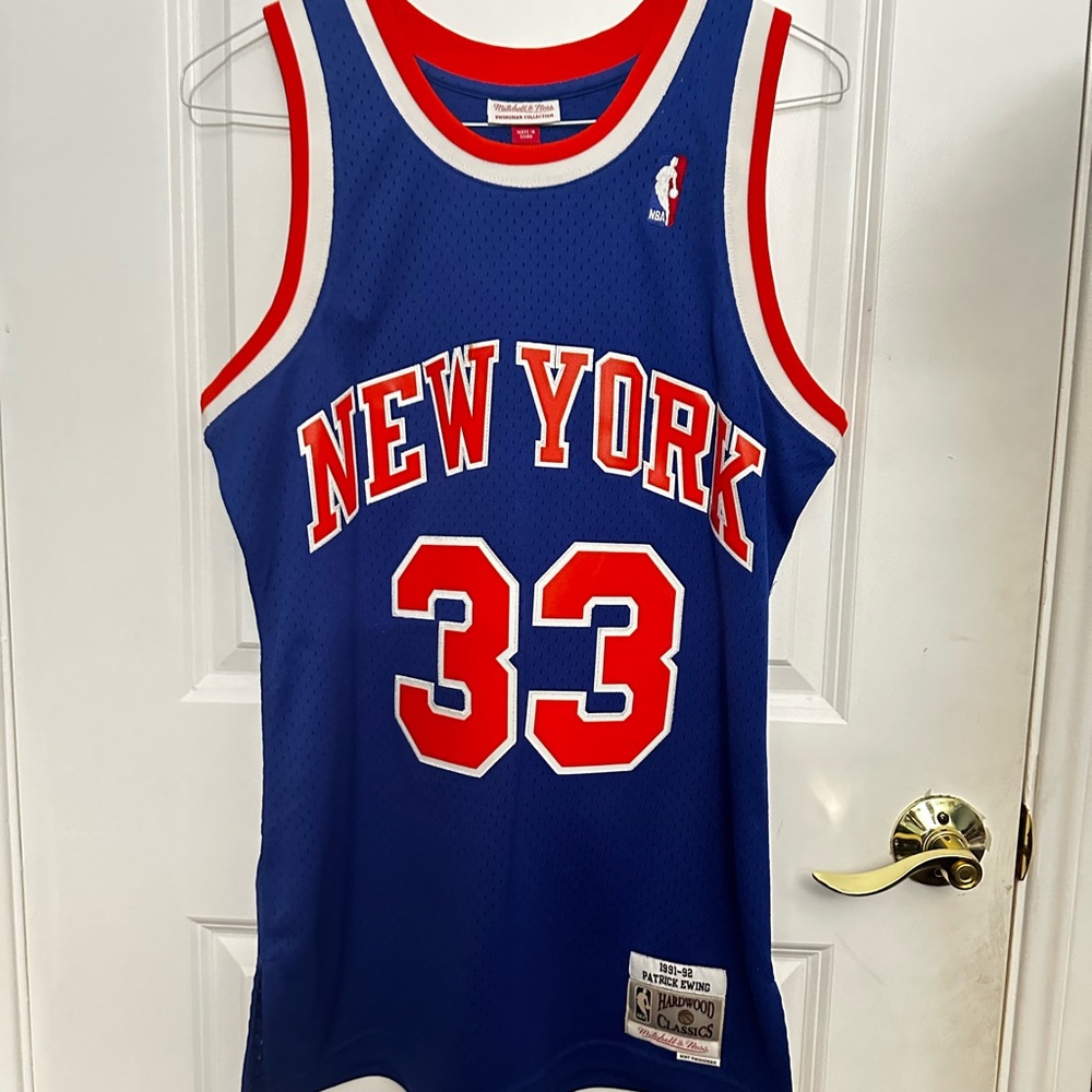 Mitchell and Ness Swingman Knicks Patrick Ewing Jersey 33 1991-92